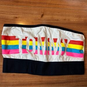 Tommy Hilfiger Black and Red Tube Top M